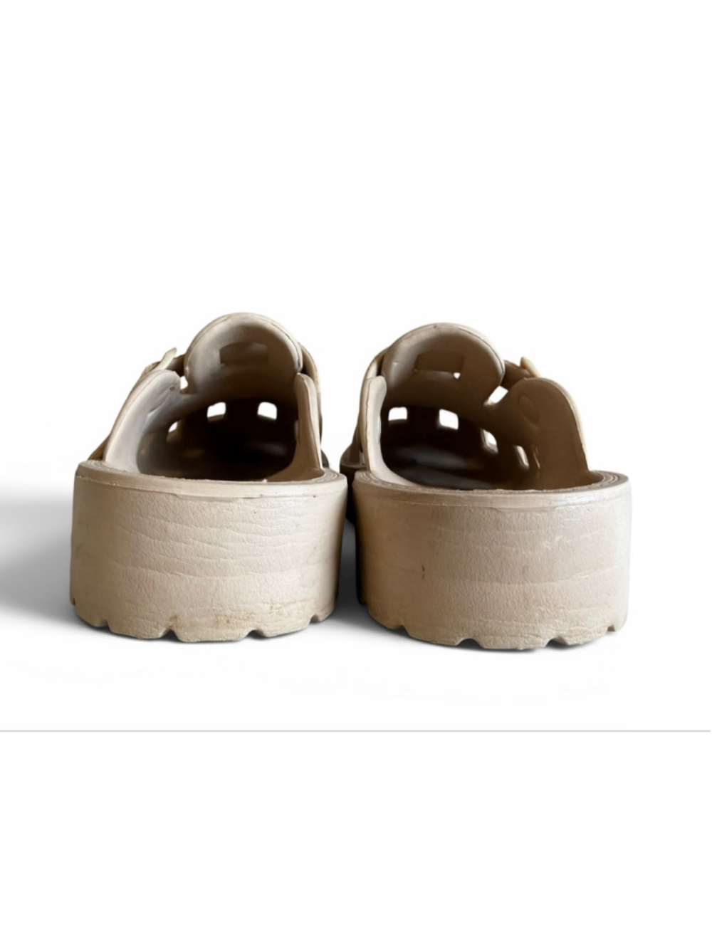 Free People Womens Karlie Buckle Clog Beige Sz 9 - Picture 2 of 8